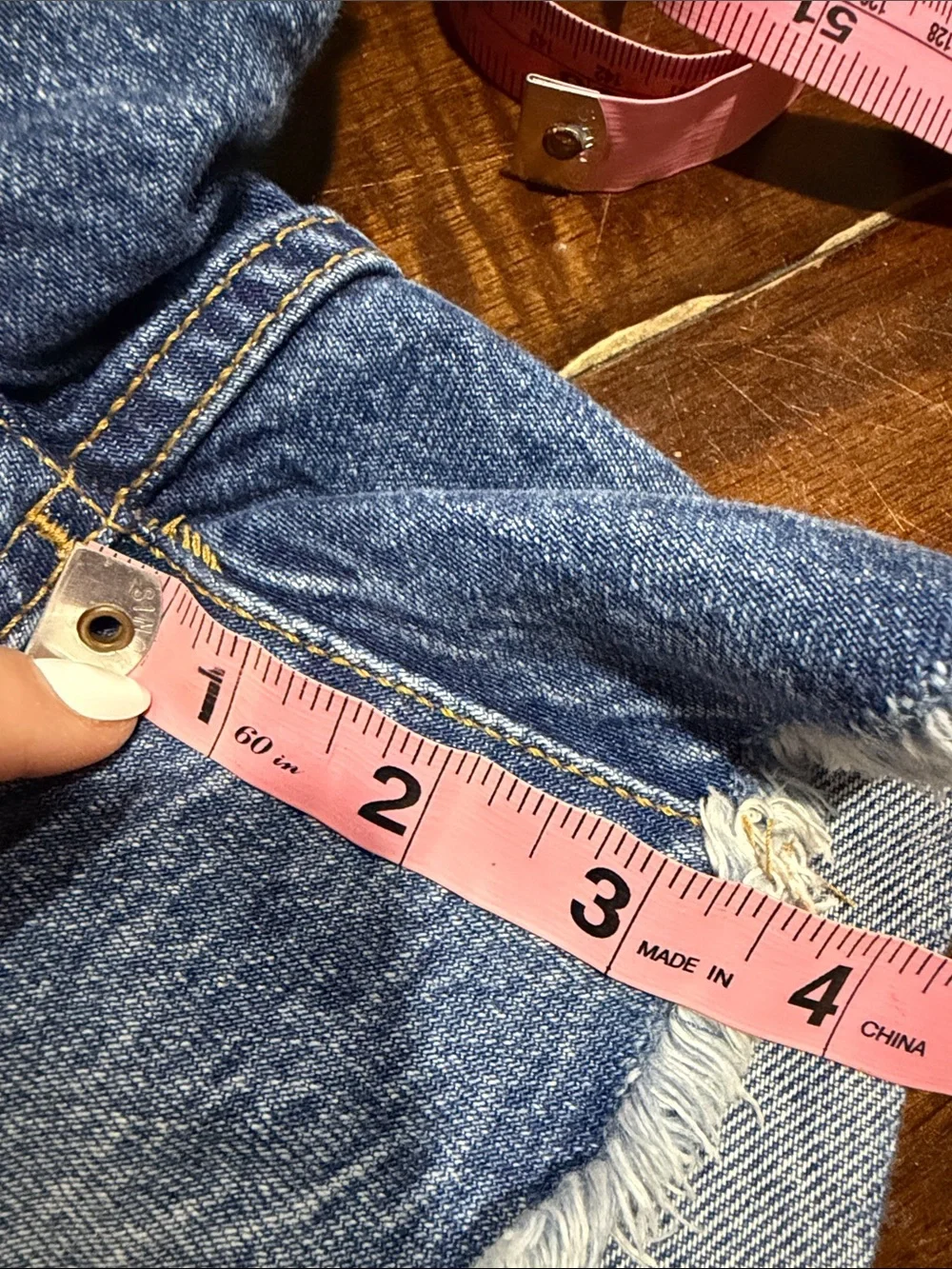 GUESS Light Blue Distressed Denim Cutoff Shorts